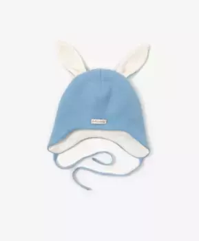 Шапка вязаная на трикотажной подкладке голубая Gulliver (48)