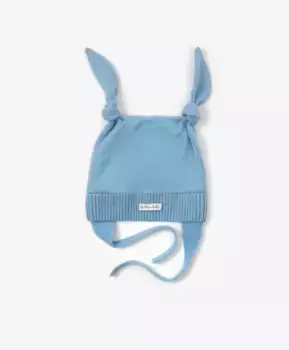 Шапка вязаная на трикотажной подкладке голубая Gulliver (48)
