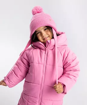 Шапка вязаная розовая Button Blue (56)