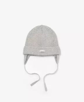 Шапка вязаная с добавлением люрекса серая для девочки Gulliver (46-48)
