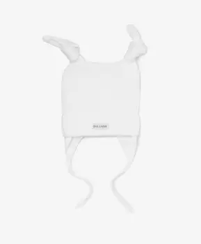 Шапка вязаная с ушками белая Gulliver