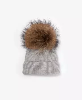 Шапка вязаная серая Gulliver (46-48)