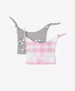 Шапочки с узелками трикотажные мультицвет для девочки Gulliver (44)