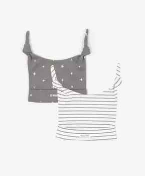 Шапочки трикотажные с узелками серые Gulliver (48)