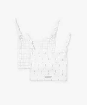 Шапочки трикотажные с узелками унисекс белые Gulliver