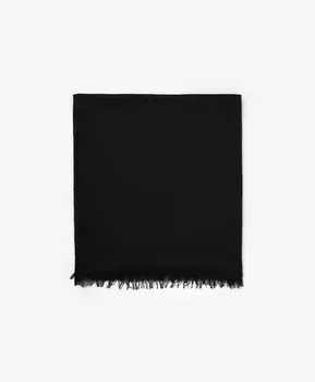 Шарф тонкий полупрозрачный черный GLVR (One size)