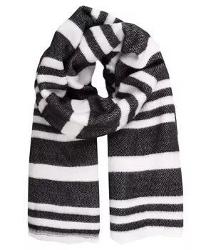Шарф в черно-белую полоску Gulliver