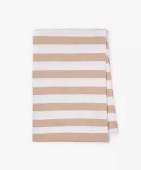 Шарф вязаный в полоску бежевый Gulliver Select