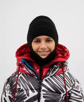 Шлем вязаный черный Gulliver (58)