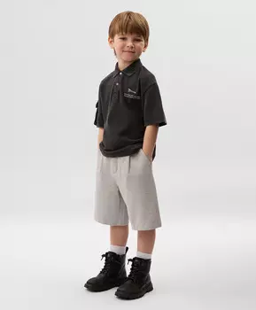 Шорты для мальчика из пике серые Gulliver