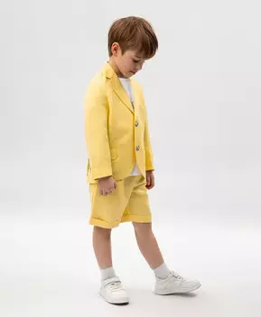 Шорты для мальчика желтые льняные Roberto Moretti