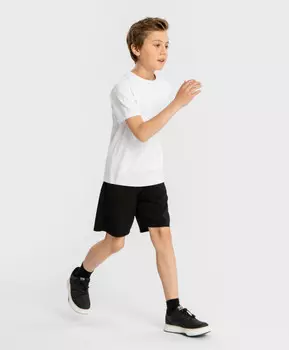 Шорты с поясом на резинке черные для мальчика Button Blue (122)