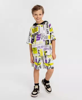 Шорты с принтом мультицвет для мальчика Button Blue (152)