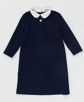 Синее платье с рукавом 3/4 Button Blue