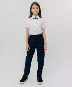 Синие брюки на шнурке Button Blue (170)