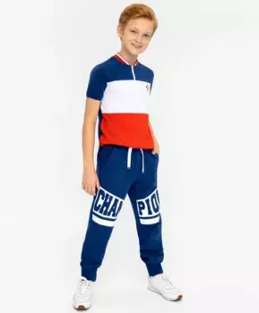 Синие брюки с принтом Gulliver (134)