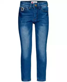 Синие джинсы на флисовой подкладке Button Blue (122)