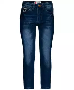 Синие джинсы на флисовой подкладке Button Blue (158)