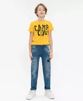 Синие джинсы Regular Fit Button Blue (134)