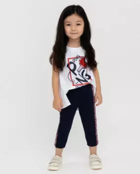 Синие легинсы с лампасами Gulliver