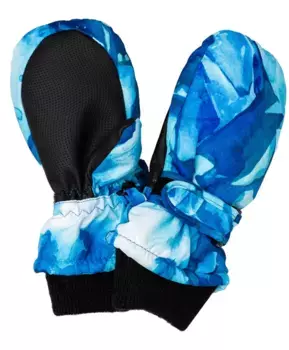 Синие плащевые варежки с орнаментом Button Blue (16)