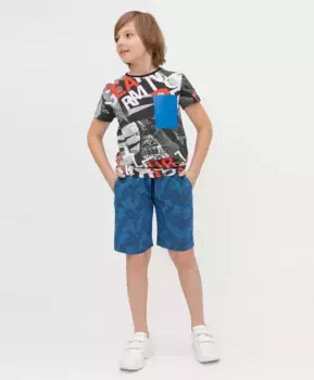 Синие шорты для мальчика Button Blue (146)
