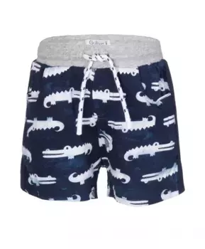 Синие шорты с орнаментом Аллигатор Gulliver (80)
