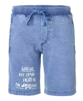 Синие трикотажные шорты Button Blue (116)