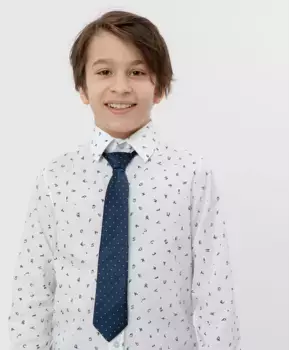 Синий галстук Button Blue (122*170)
