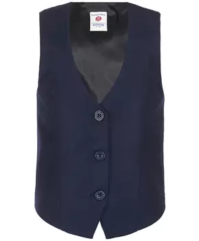 Синий классический жилет Button Blue