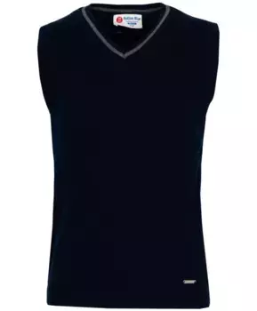 Синий трикотажный жилет Button Blue (122)