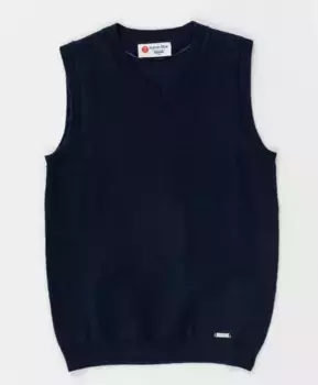 Синий трикотажный жилет Button Blue (134)