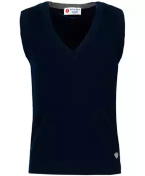Синий трикотажный жилет Button Blue (158)