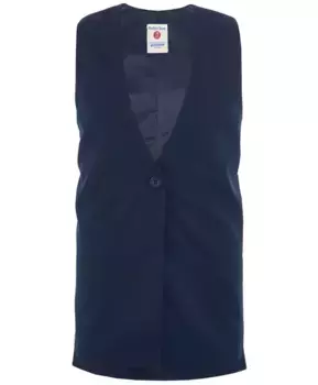 Синий удлиненный жилет Button Blue (170)