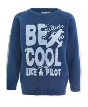 Синий вязаный джемпер Gulliver (122)