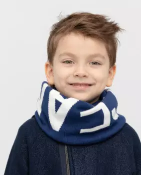 Синий вязаный воротник Gulliver