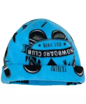 Синяя флисовая шапка Button Blue (52)
