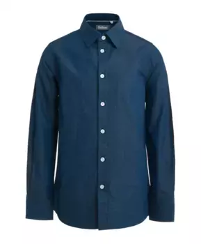 Синяя рубашка с орнаментом Gulliver (146)