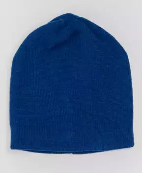 Синяя шапка с завязками Button Blue (52)