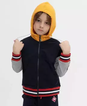 Синяя толстовка Button Blue (110)
