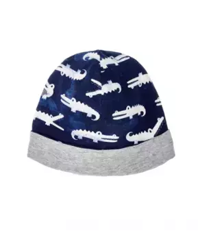 Синяя трикотажная шапка с орнаментом Аллигатор Gulliver (48-50)