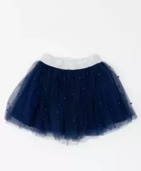 Синяя юбка с сеткой Button Blue (128)