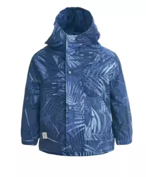 Синяя ветровка с орнаментом Пальмы Button Blue (158)