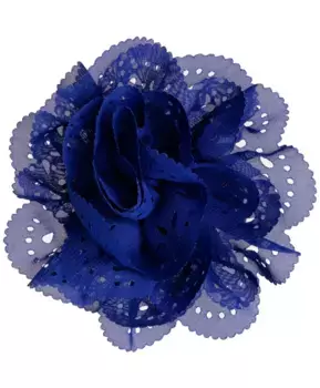 Синяя заколка с цветком Button Blue (Без размера)