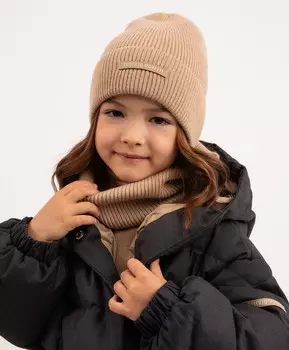 Снуд вязаный бежевый для девочки Roberto Moretti