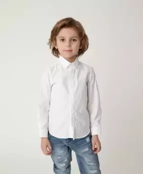 Сорочка белая хлопок Gulliver (128)