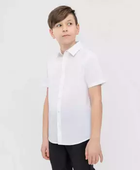 Сорочка белая с коротким рукавом Button Blue (164)