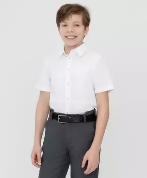 Сорочка классическая с коротким рукавом белая Button Blue