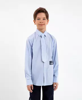 Сорочка с длинным рукавом голубая Gulliver