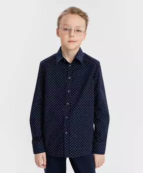 Сорочка с длинным рукавом с принтом синяя Button Blue (170)